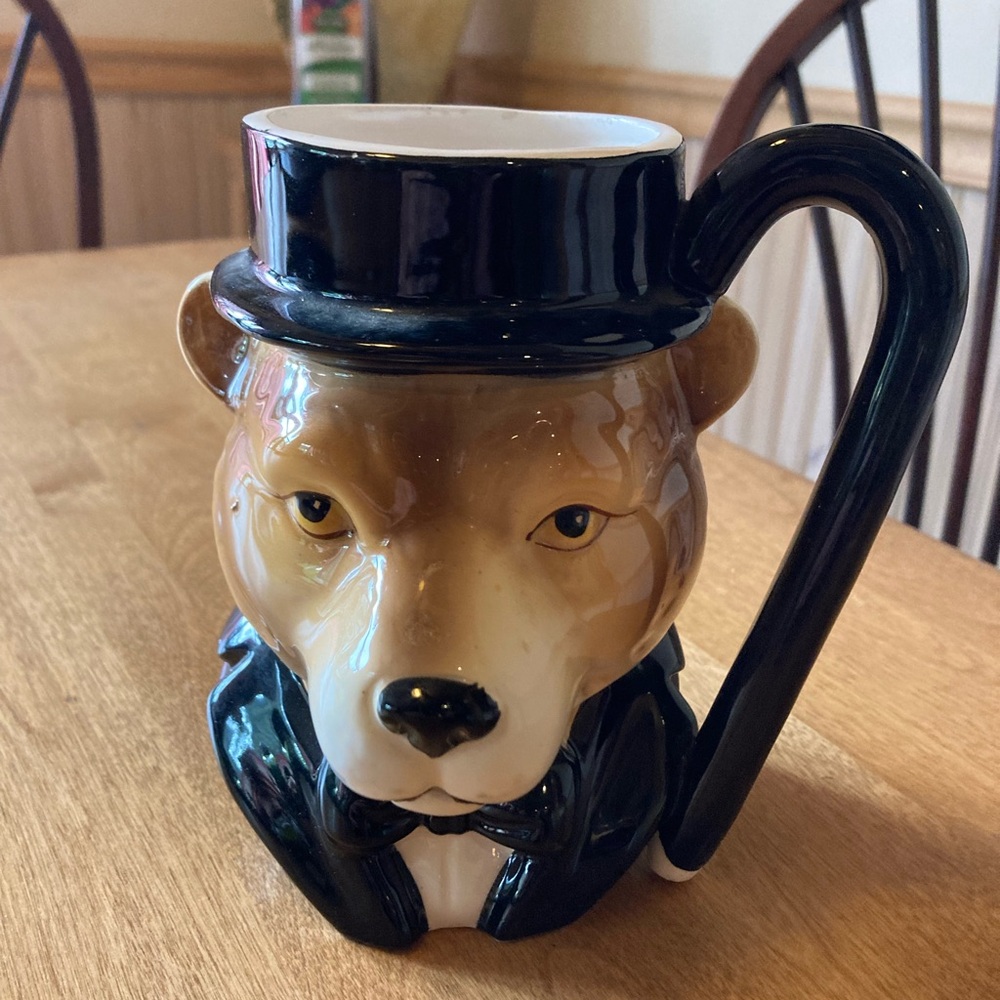 Vintage Quon Quon Japan bear figural animal mug
